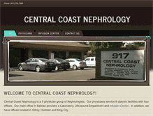 Tablet Screenshot of centralcoastnephrology.com